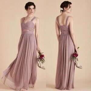 BIRDY GREY Discontinued Elsye Maxi Bridesmaid Dress Mesh Mauve- XS
